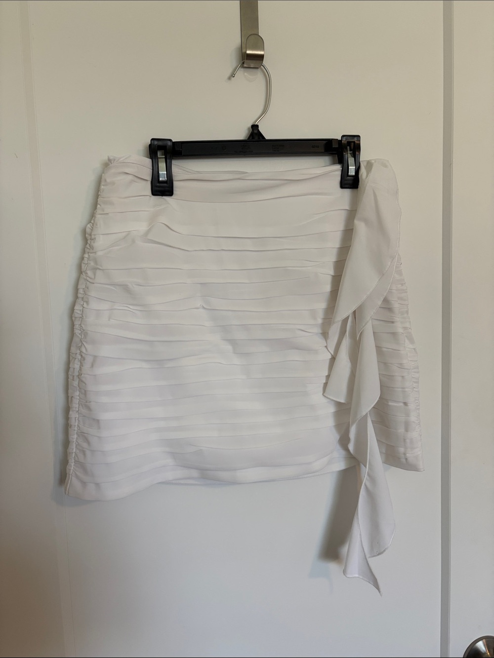 White Ruffled Bandage Mini Skort